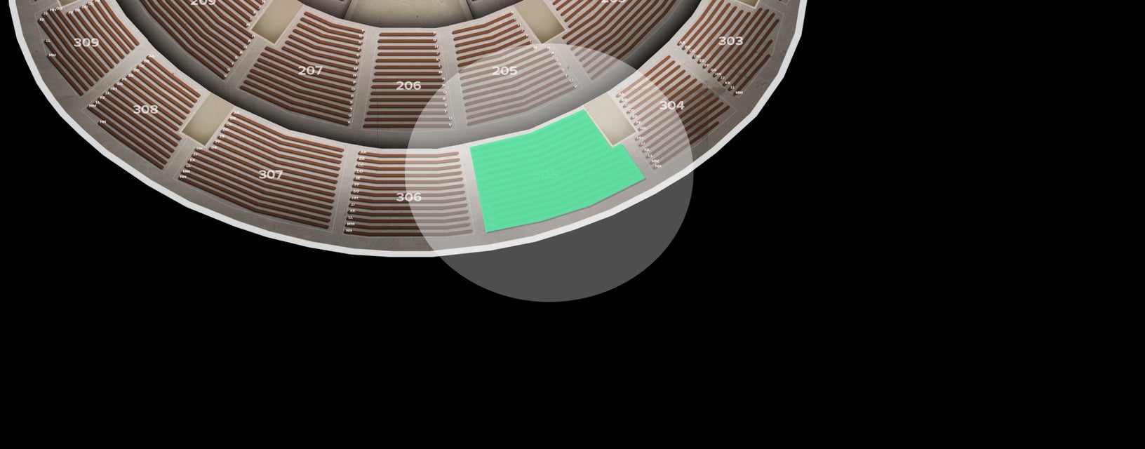 Seat view from Upper