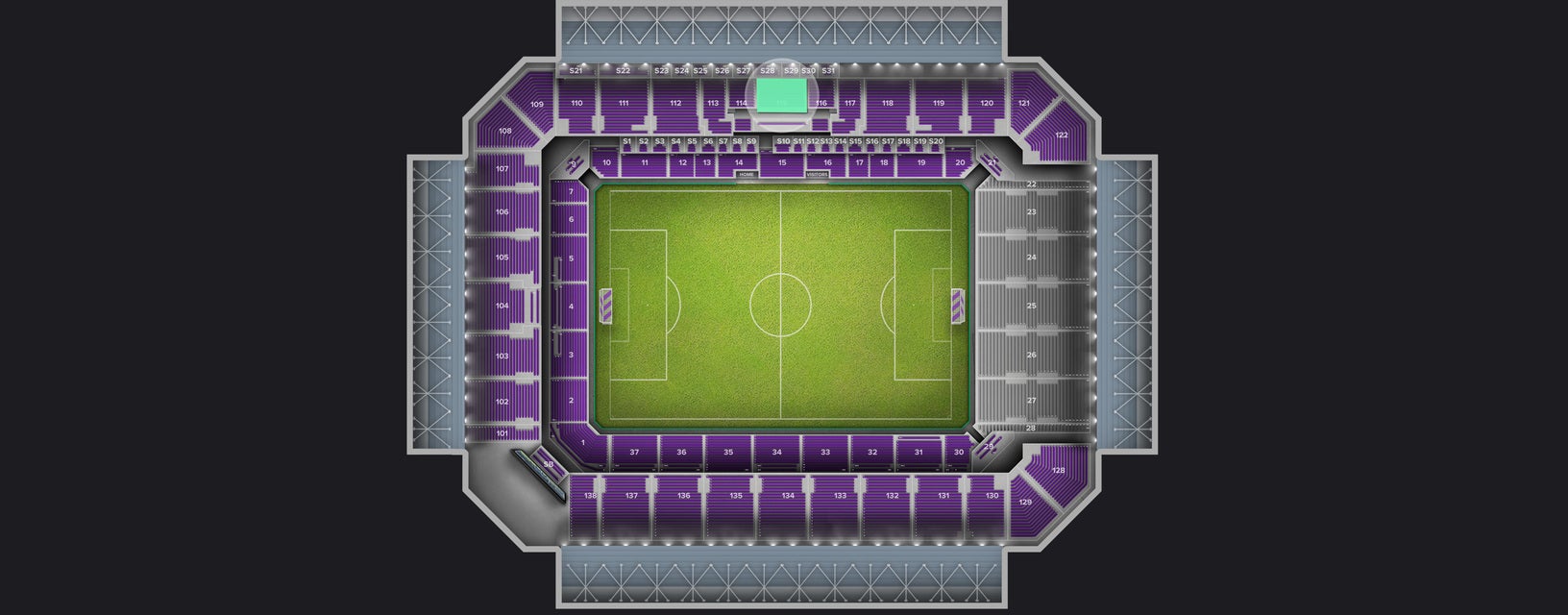 Seat view from Upper Sideline