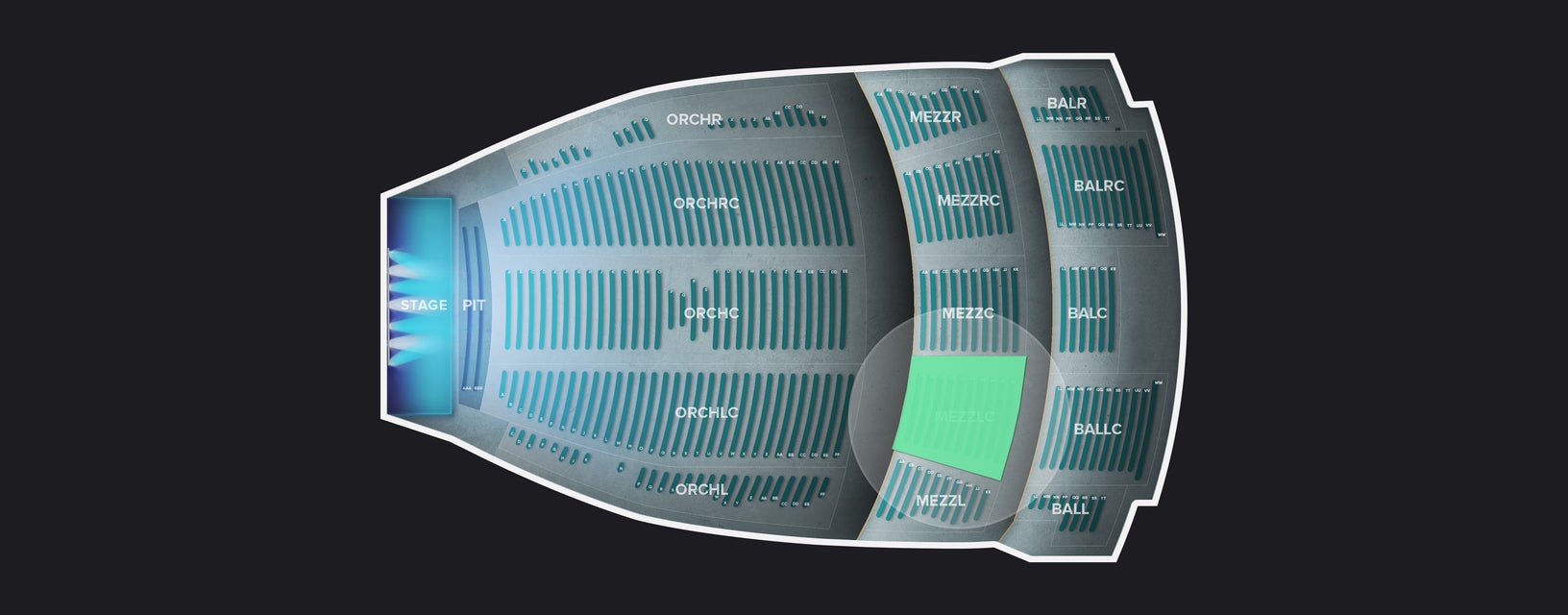 Seat view from Mezzanine