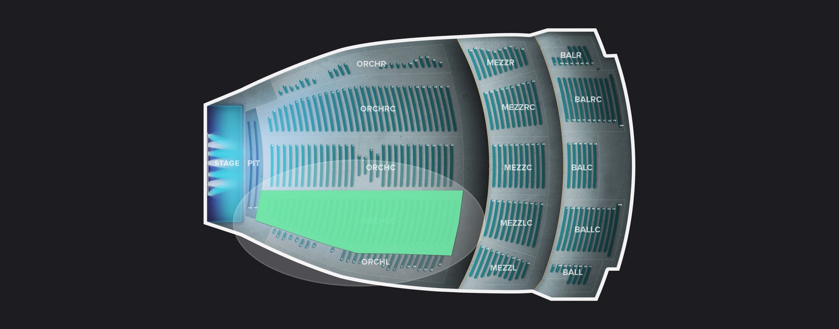 Seat view from Orchestra