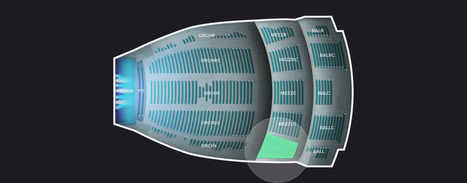 Seat view from Mezzanine