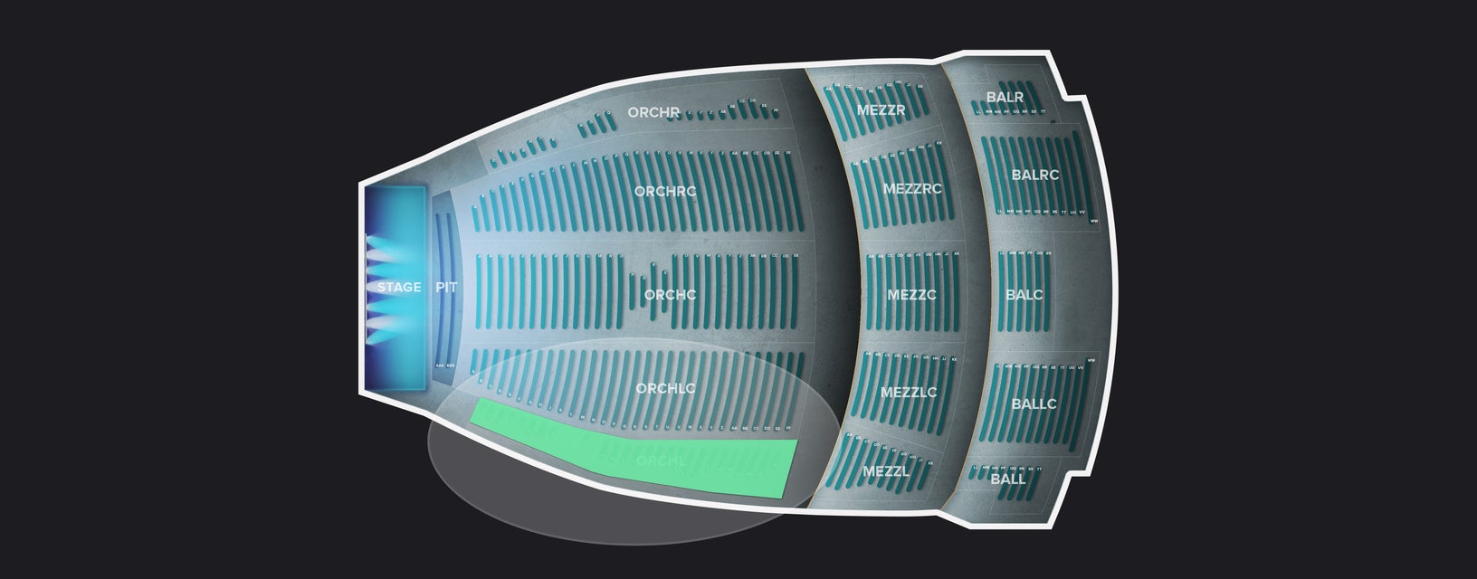 Seat view from Orchestra