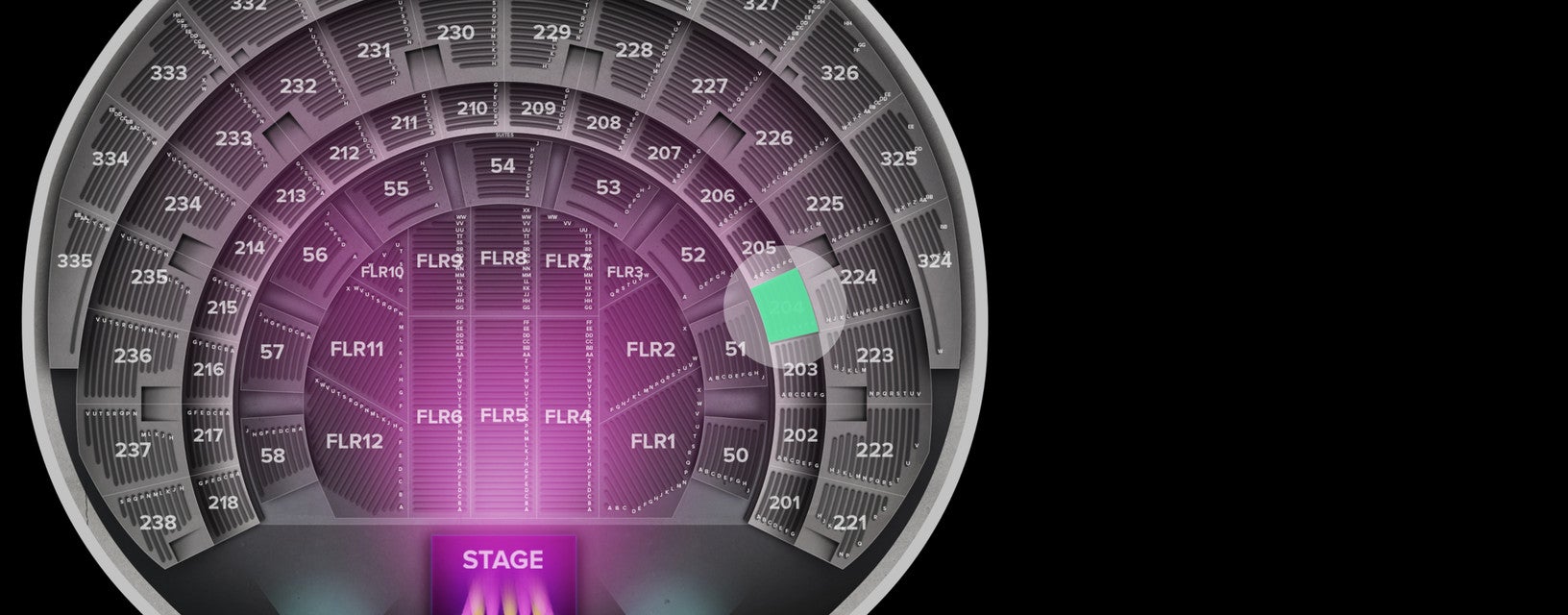 Seat view from Section