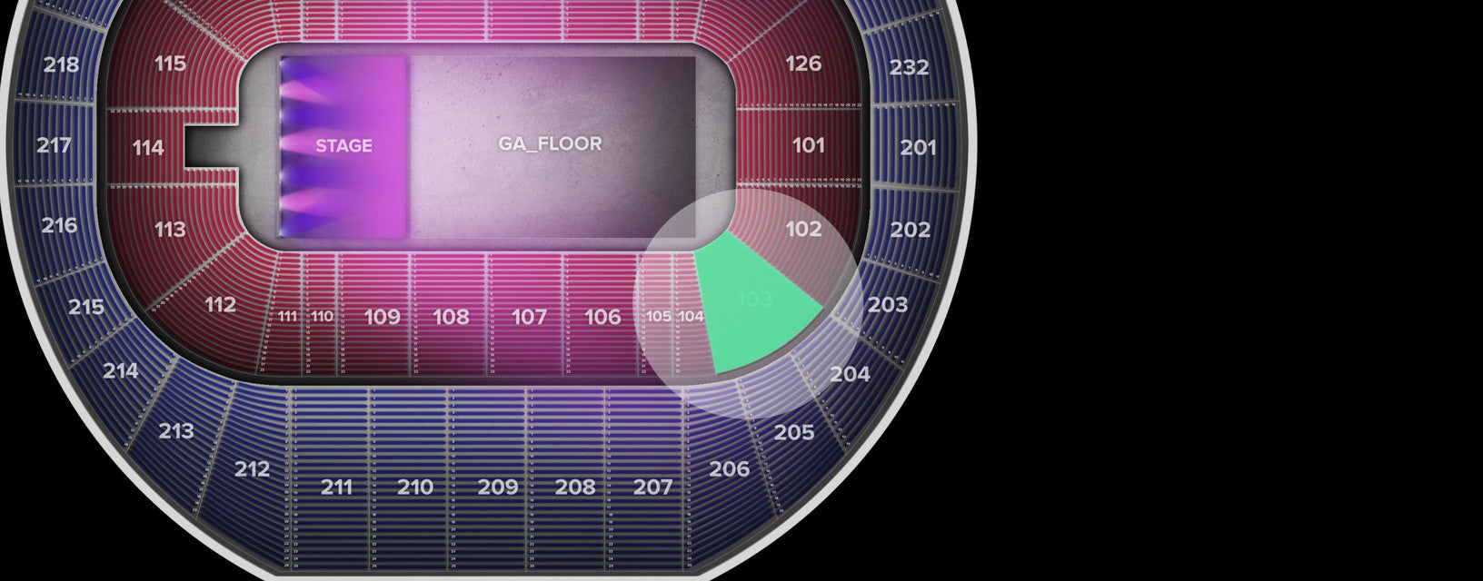 Seat view from Lower