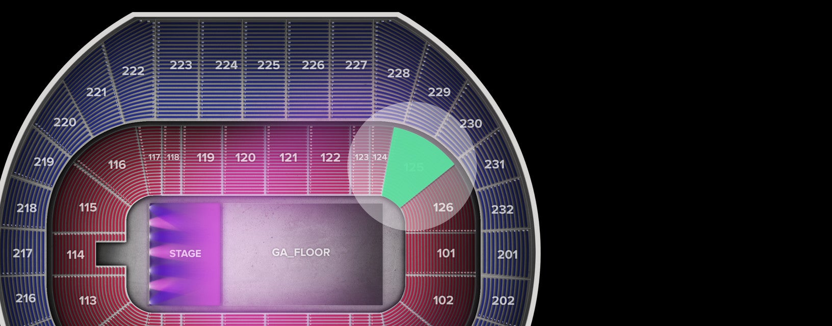 Seat view from Lower