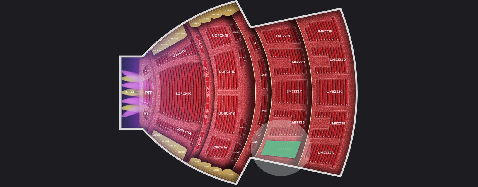 Seat view from Lower Mezz