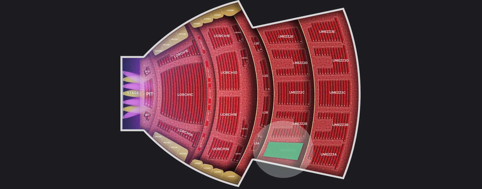 Seat view from Lower Mezz