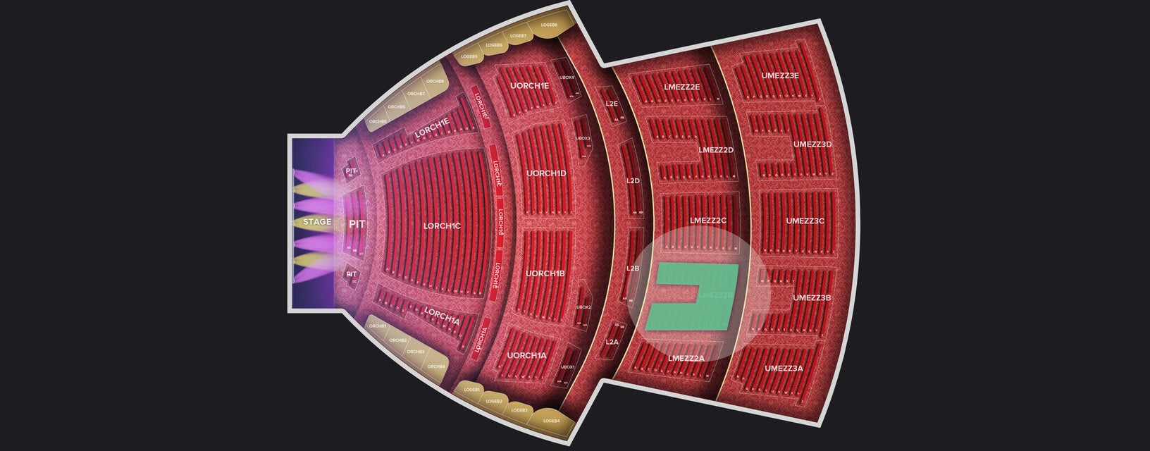 Seat view from Lower Mezz