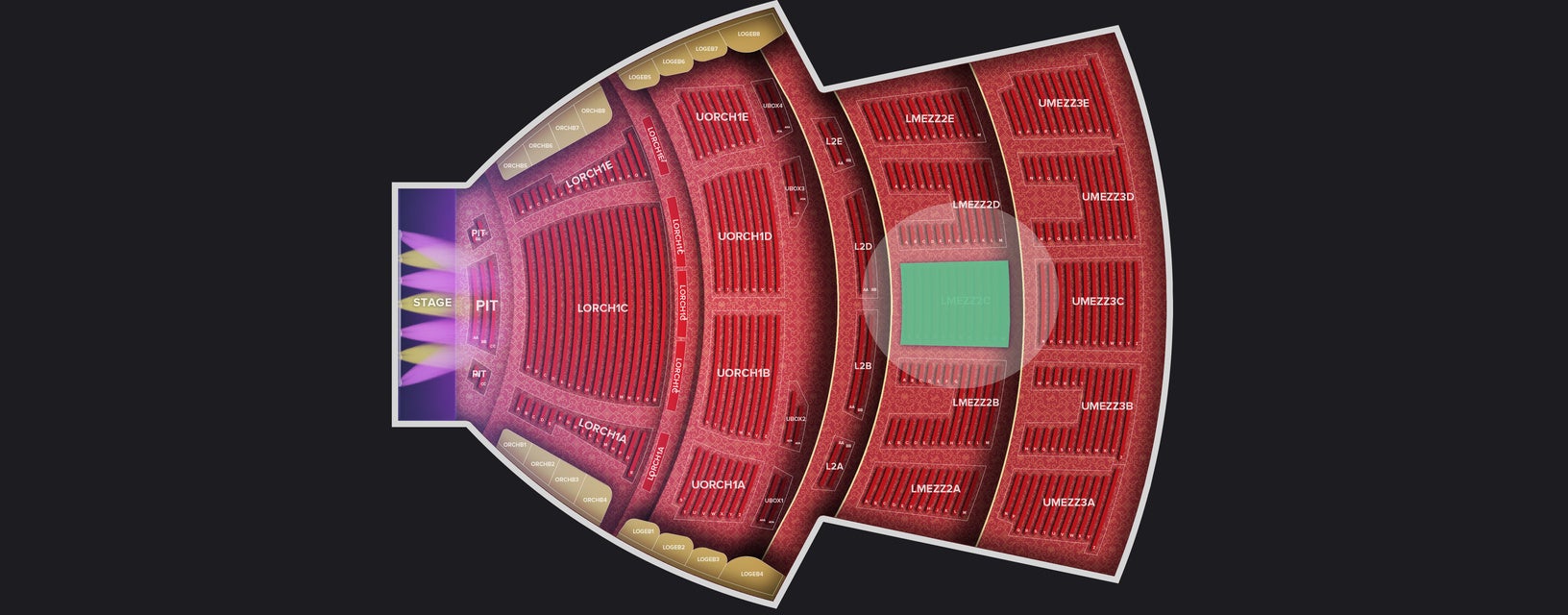 Seat view from Lower Mezz