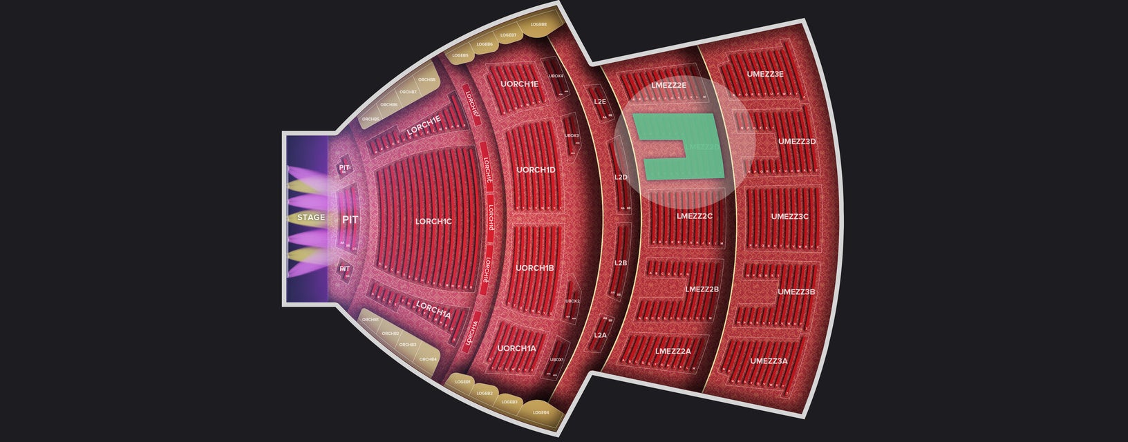 Seat view from Lower Mezz