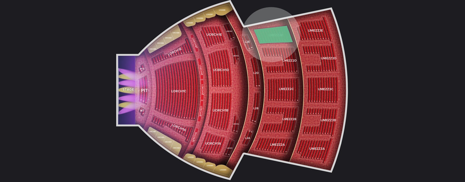 Seat view from Lower Mezz