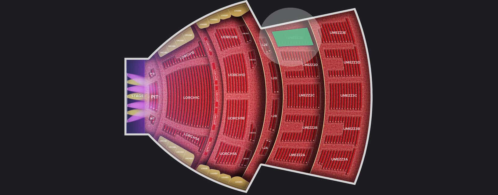 Seat view from Lower Mezz