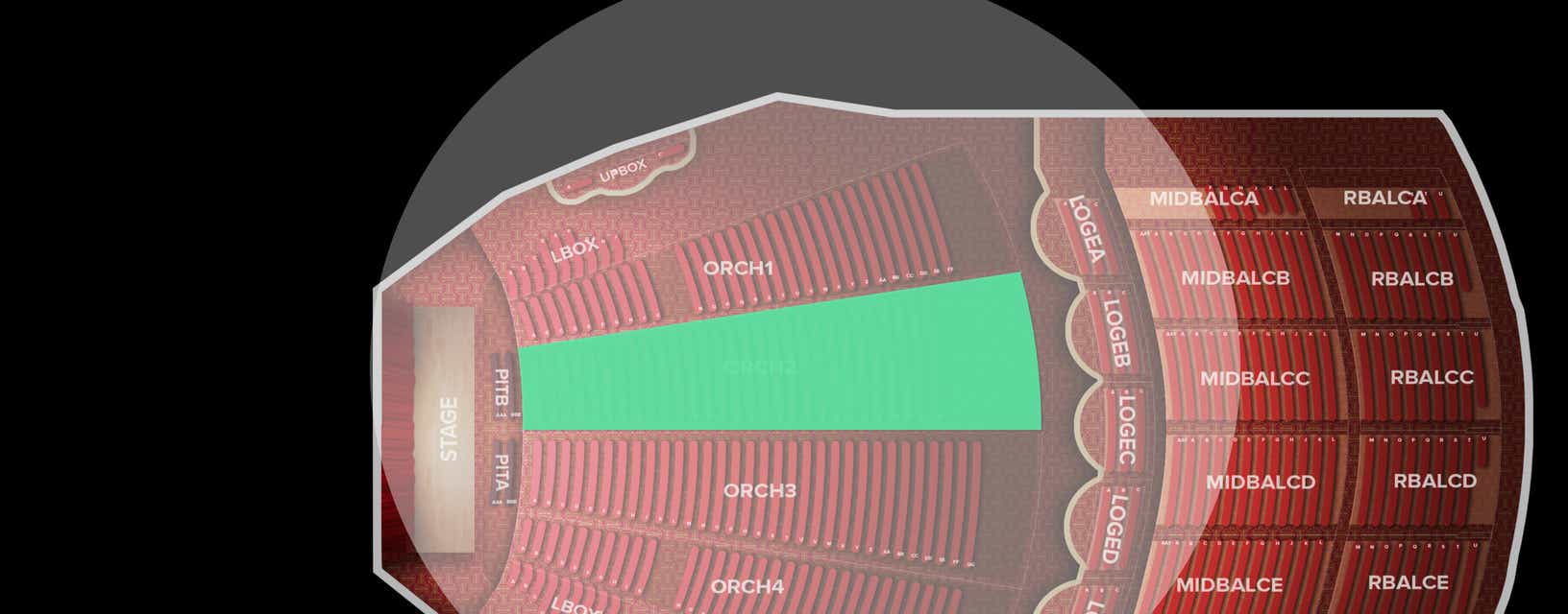 Seat view from Orchestra
