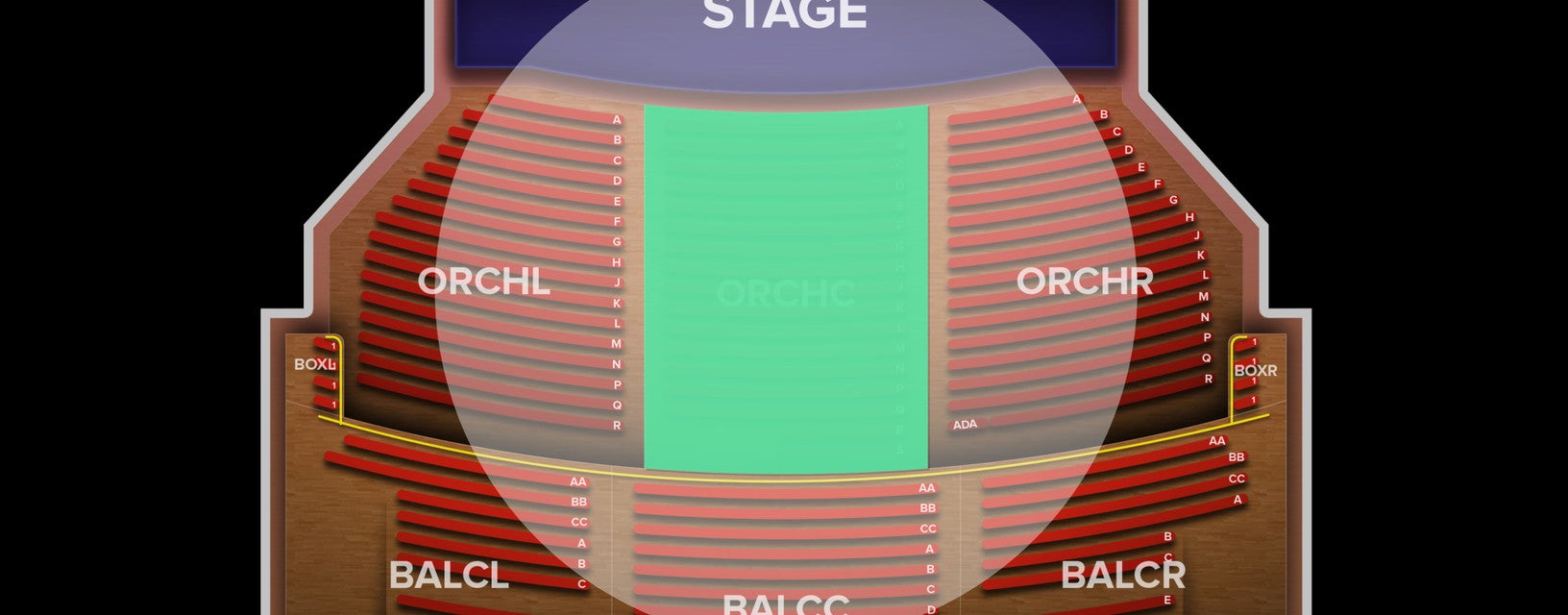 Seat view from Orchestra