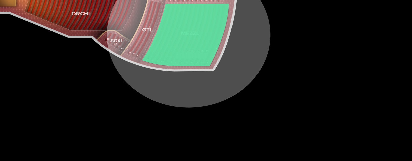 Seat view from Mezzanine