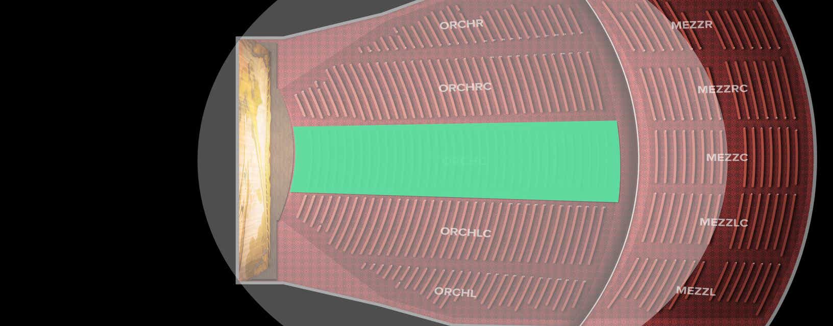 Seat view from Orchestra Center
