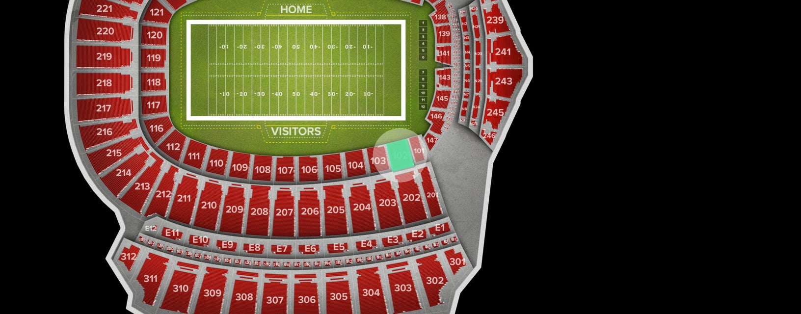 Seat view from Lower Corner
