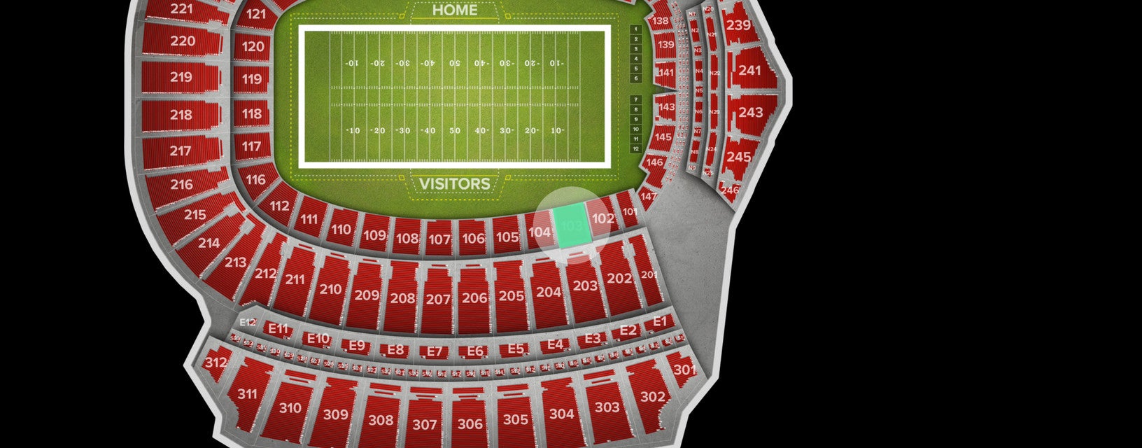 Seat view from Lower Corner