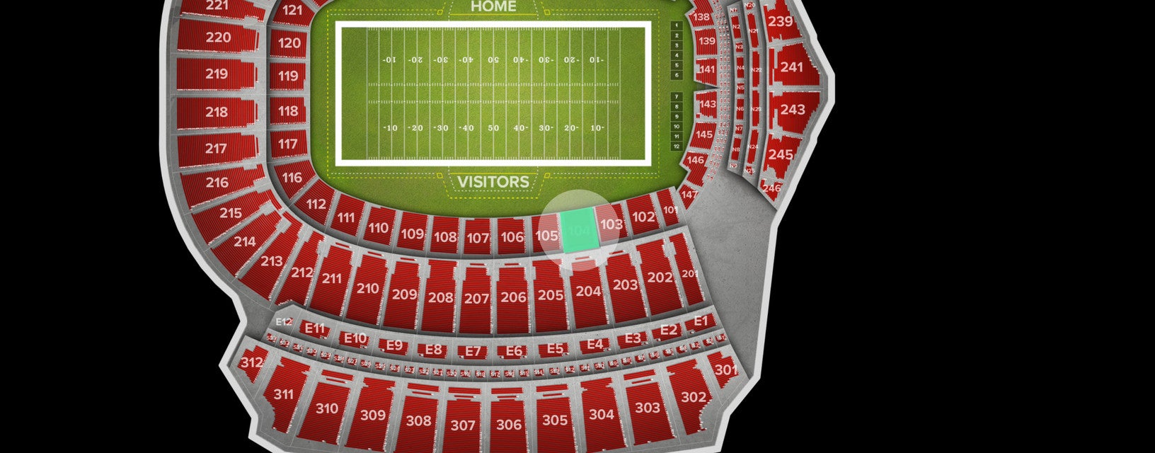 Seat view from Lower Sideline