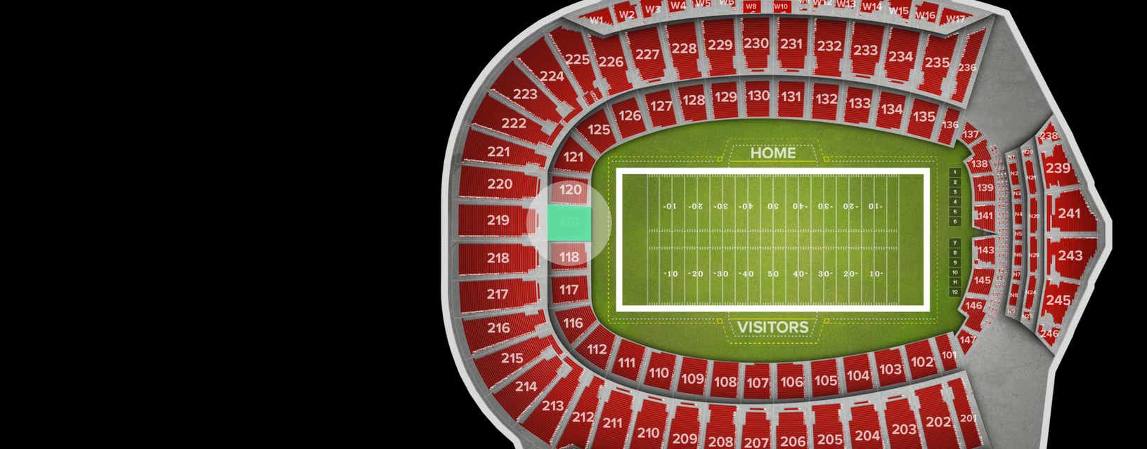 Seat view from Lower End Zone
