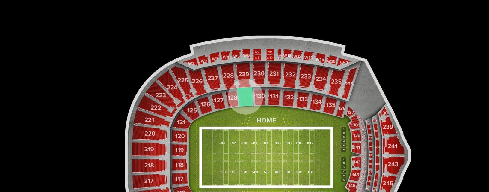 Seat view from Lower Sideline