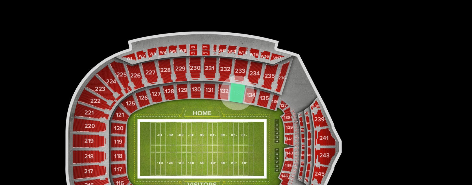 Seat view from Lower Sideline