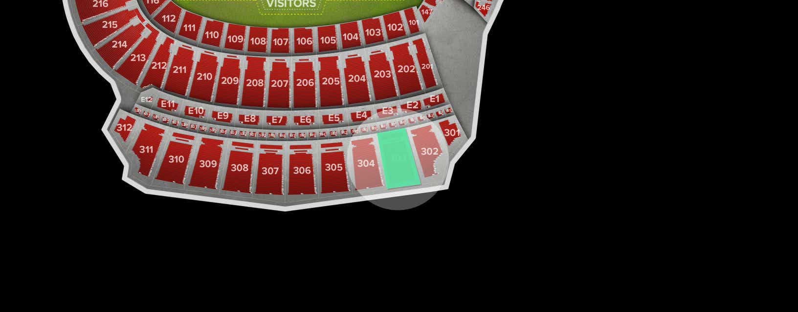 Seat view from Club