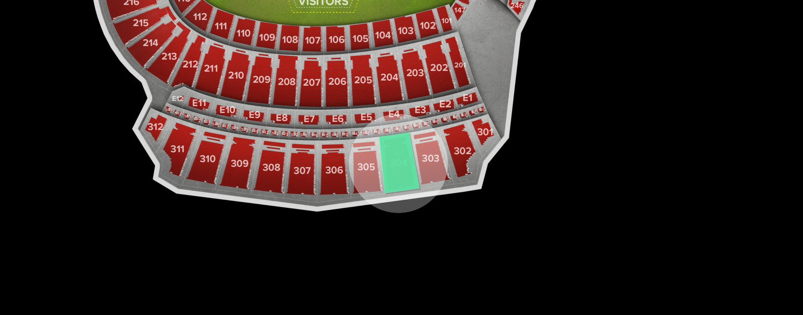 Seat view from Club