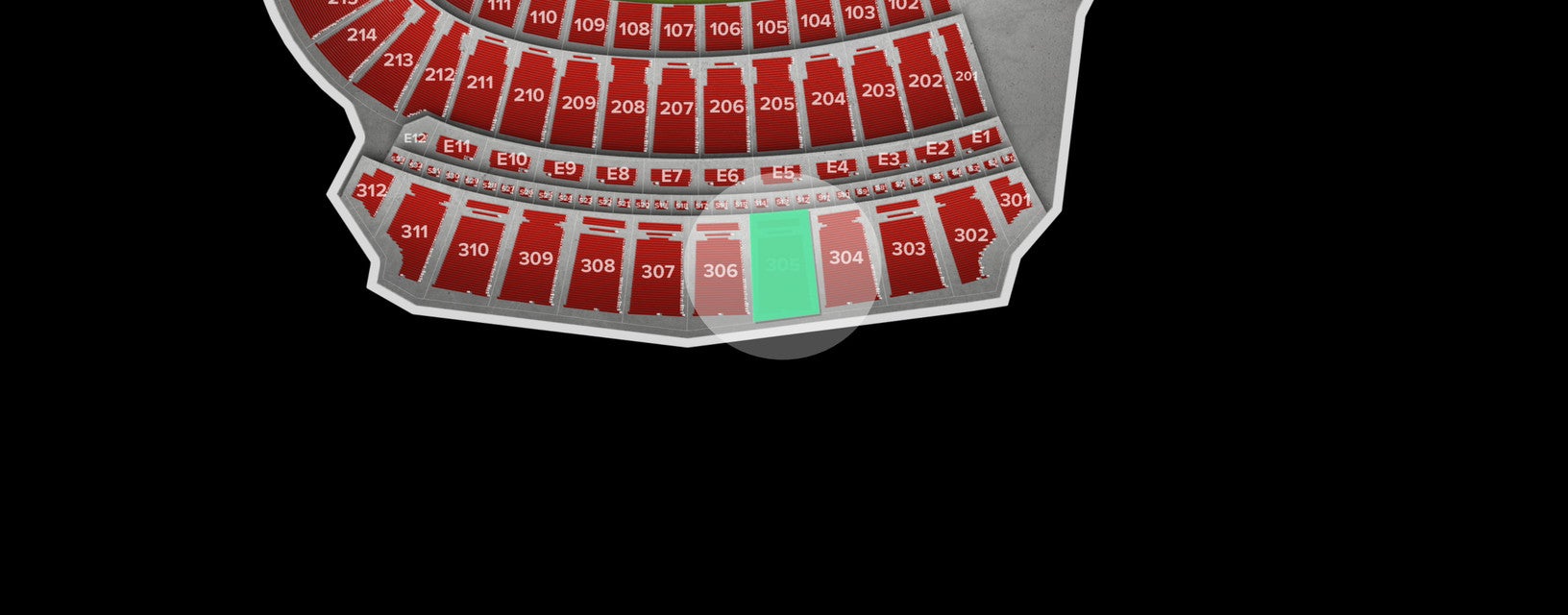 Seat view from Club