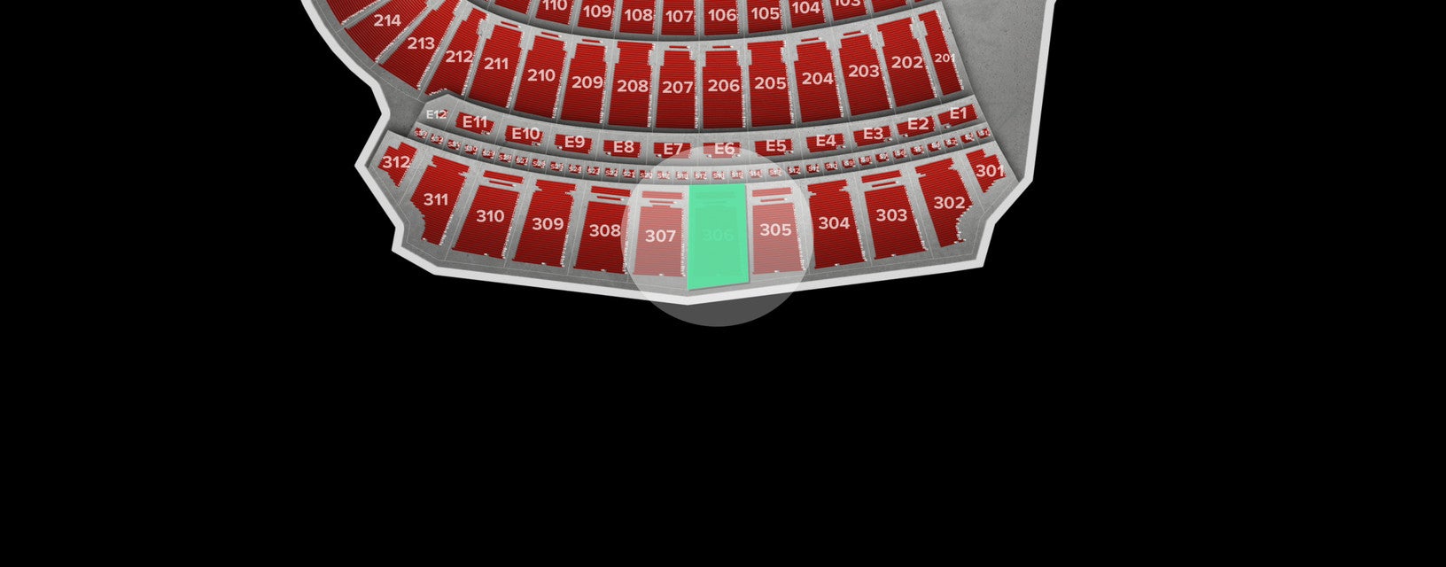 Seat view from Club