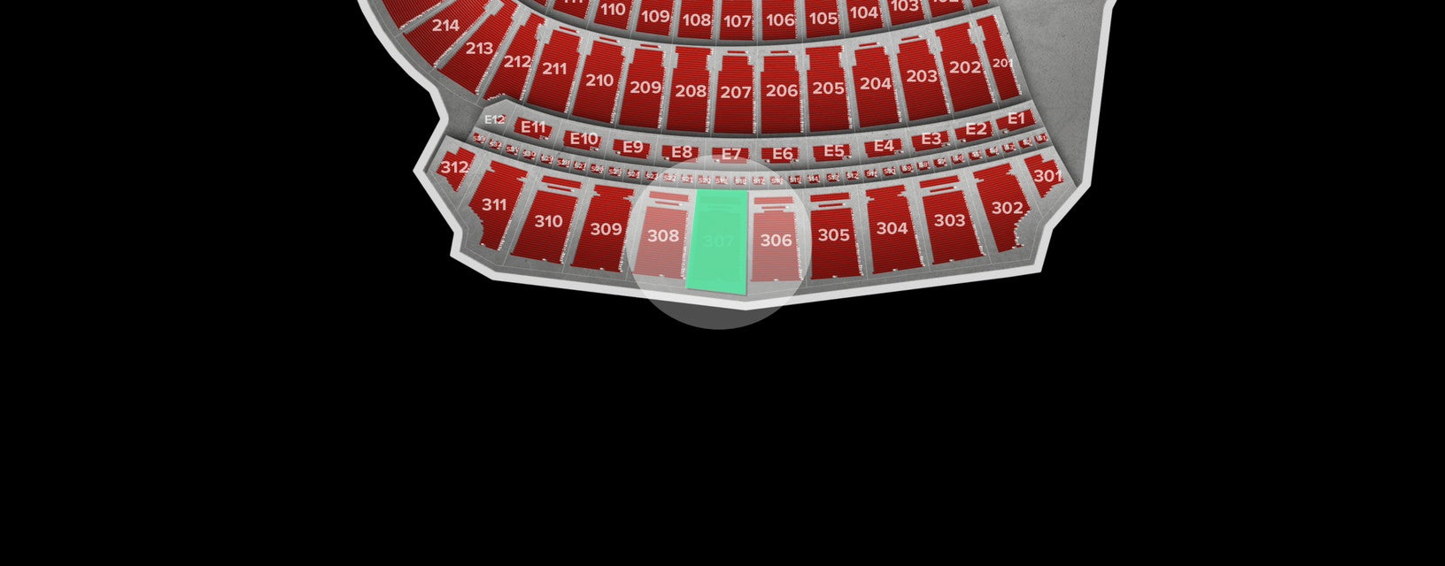 Seat view from Club