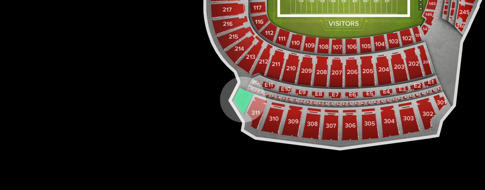 Seat view from Club