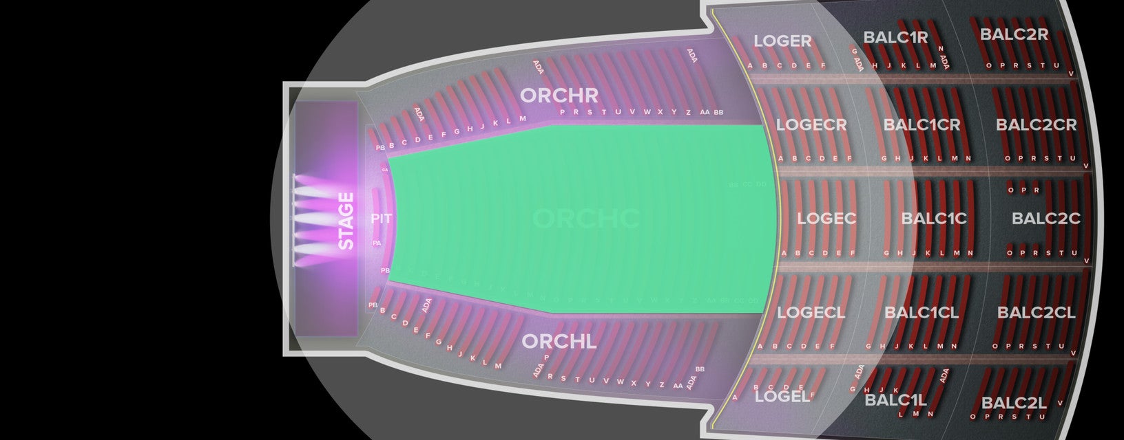 Seat view from Orchestra