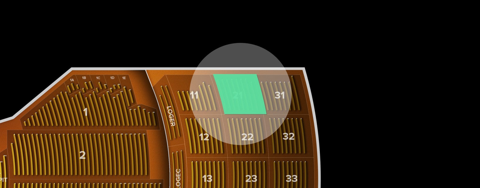 Seat view from Mezzanine