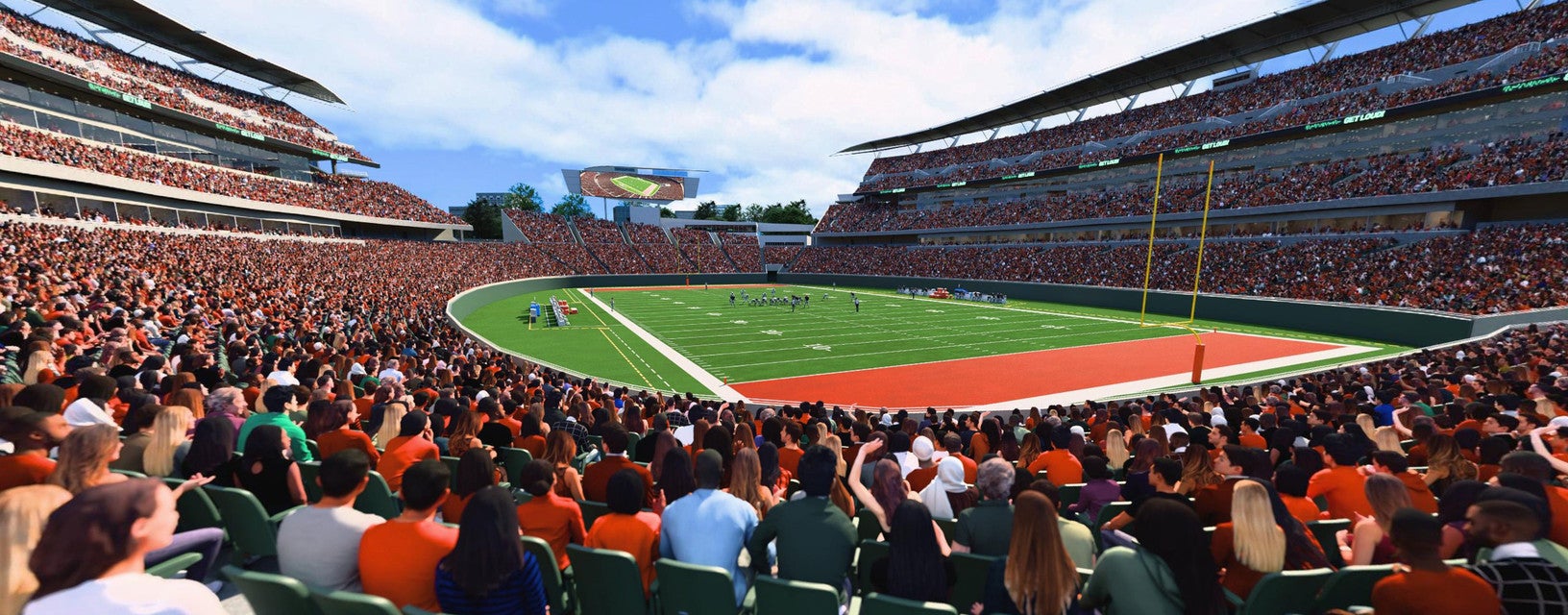 Seat view from Field End Zone