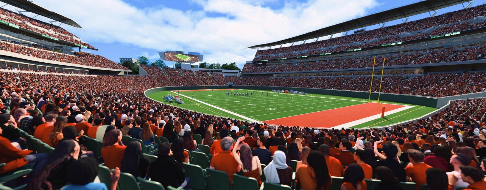 Seat view from Field End Zone