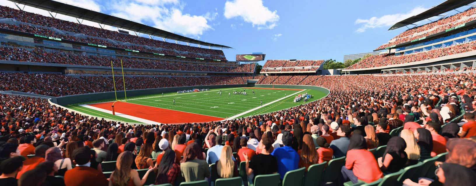 Seat view from Field End Zone