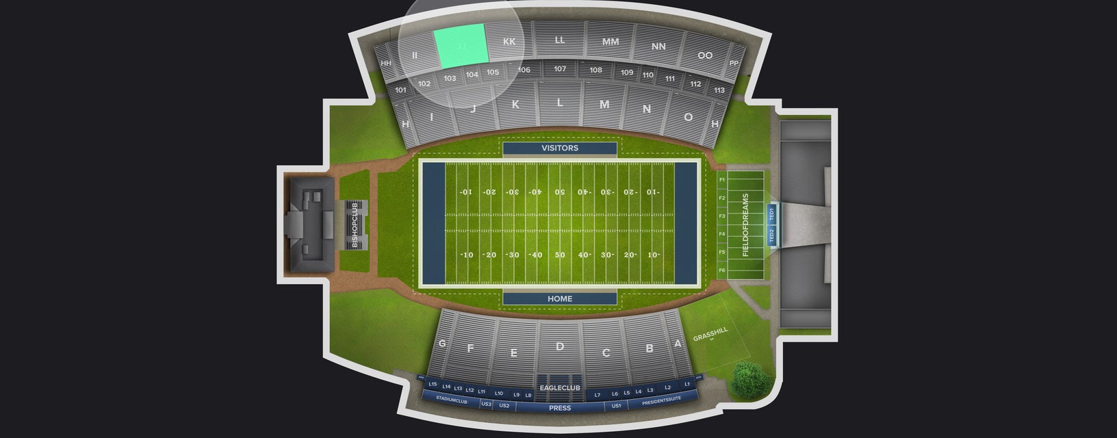 Seat view from Upper