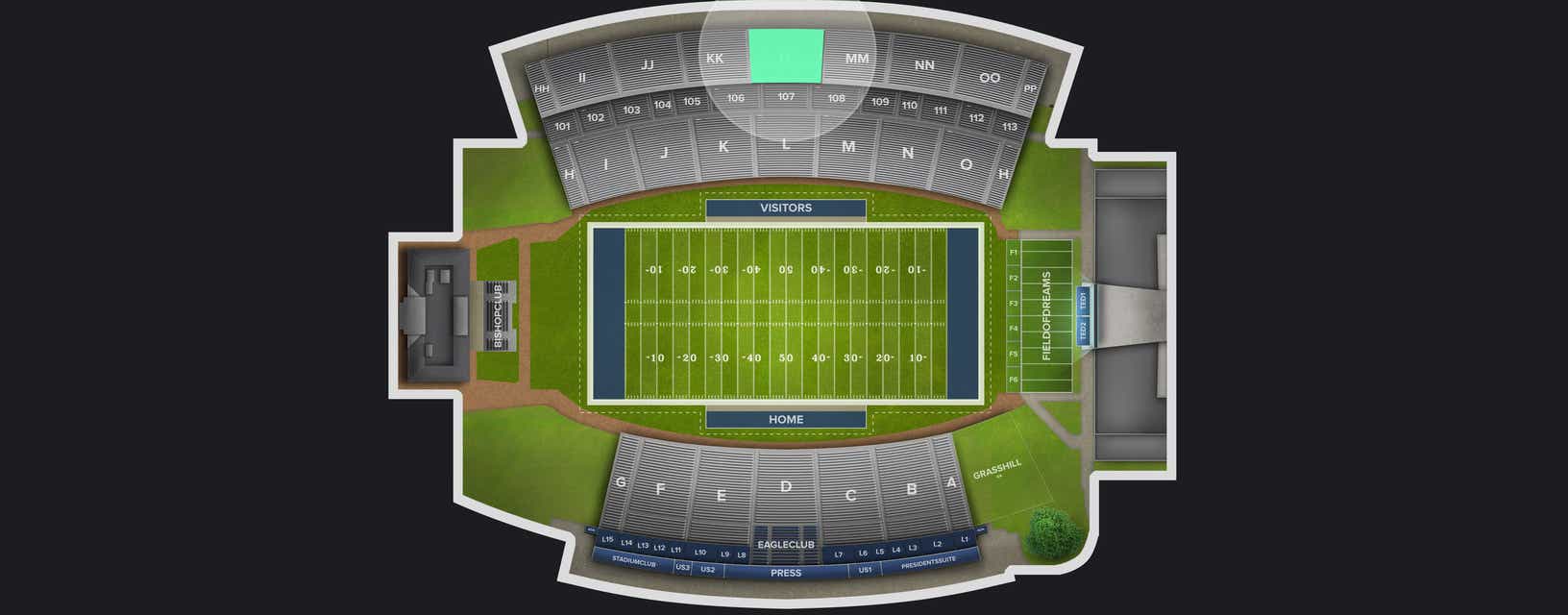 Seat view from Loge