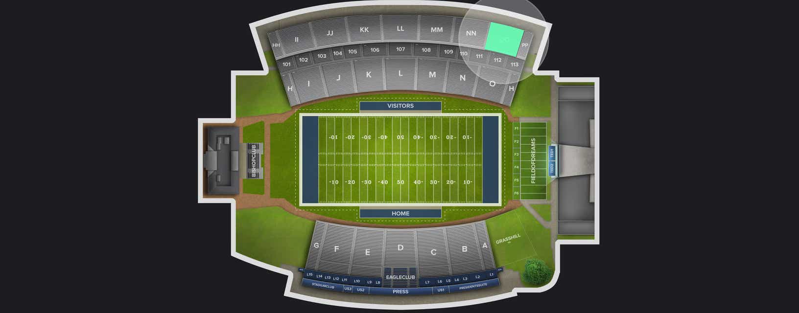 Seat view from Upper