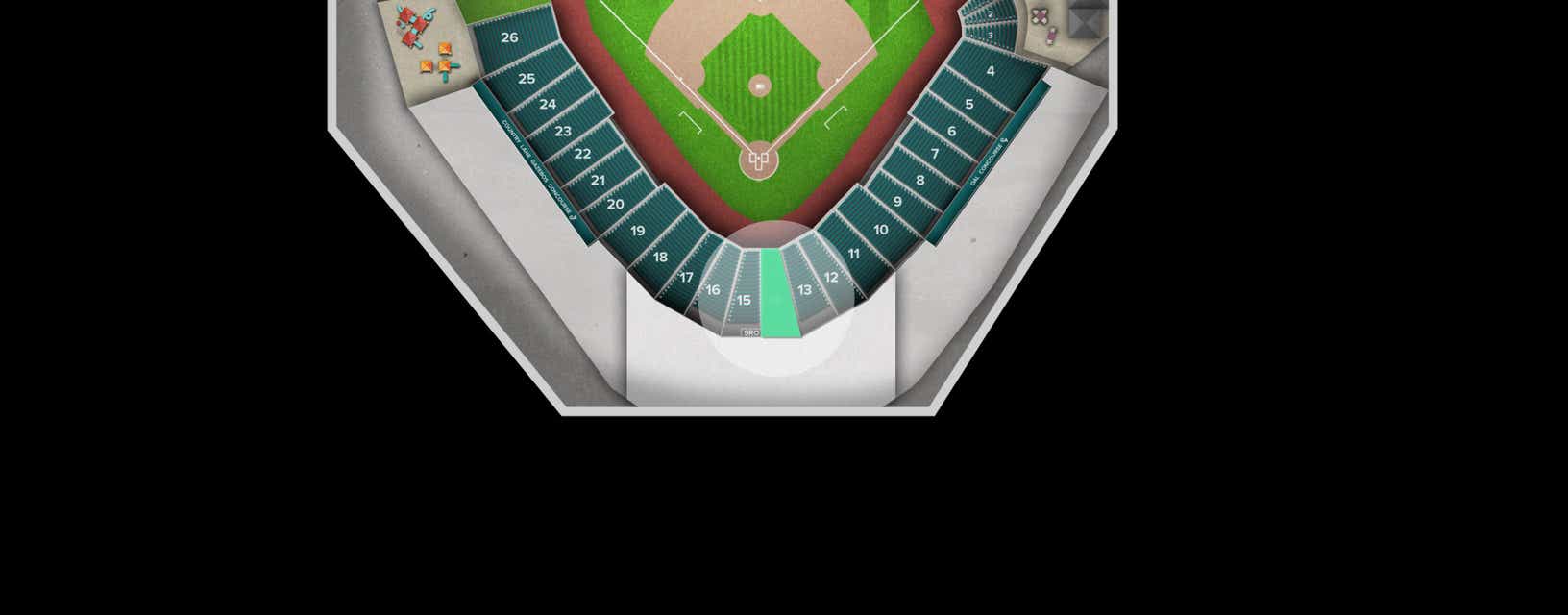 Seat view from Infield