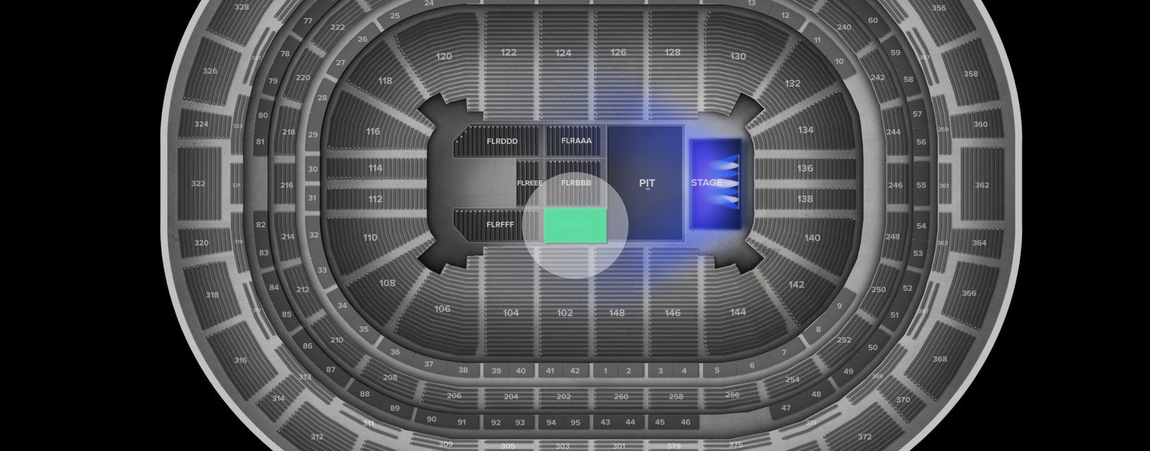 Seat view from Floor