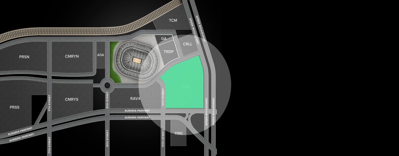Seat view from Tundra Lot