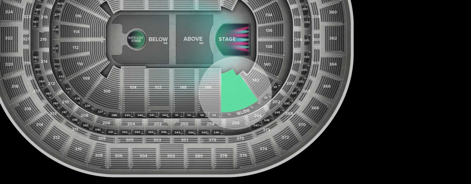 Seat view from Prime Loge