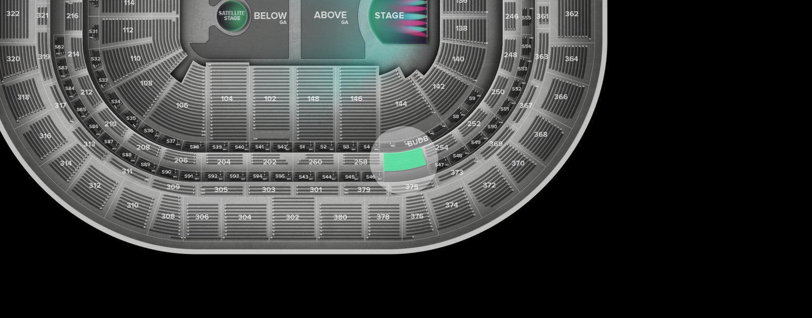 Seat view from Club Corner