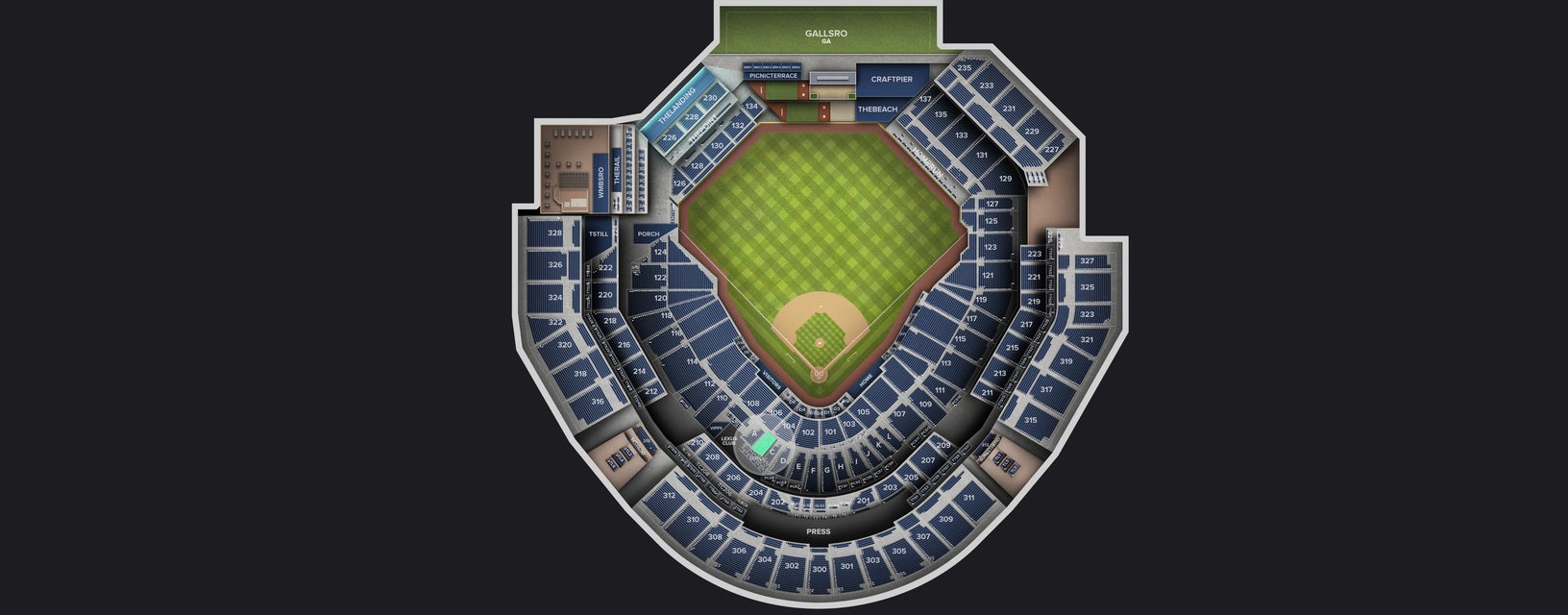Seat view from Premier Club