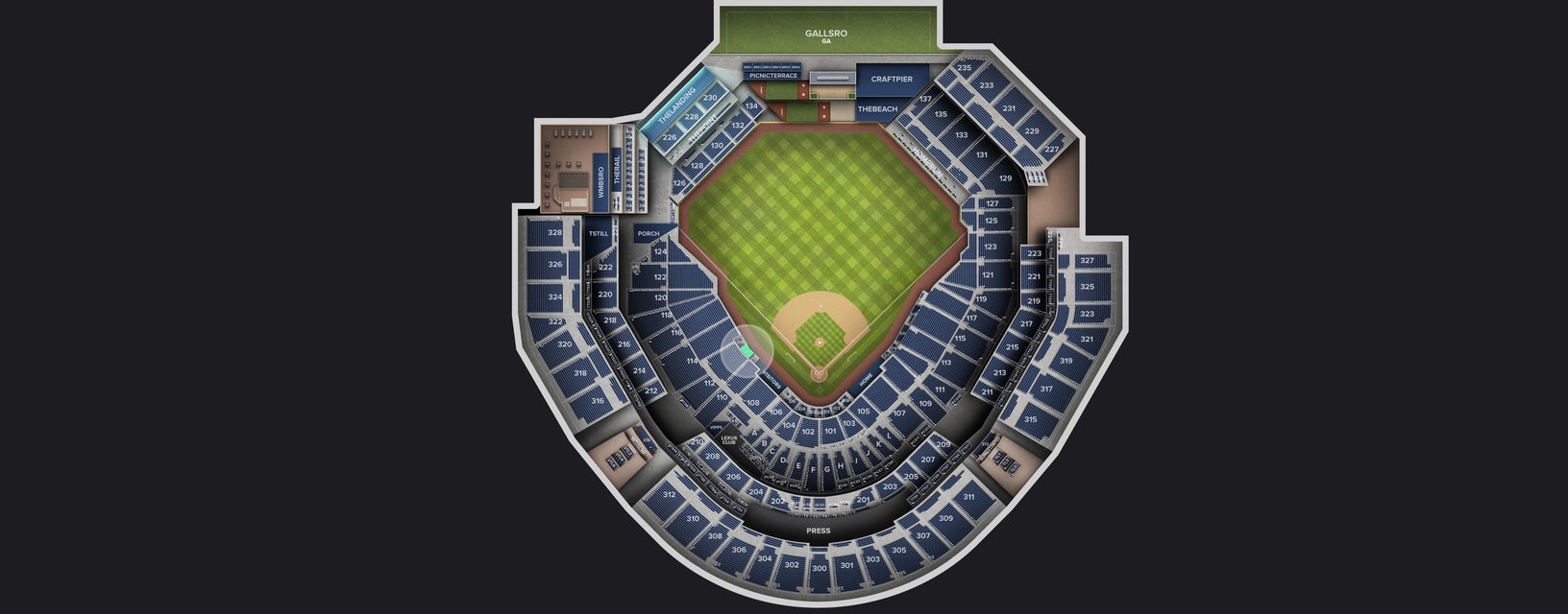 Seat view from Dugout