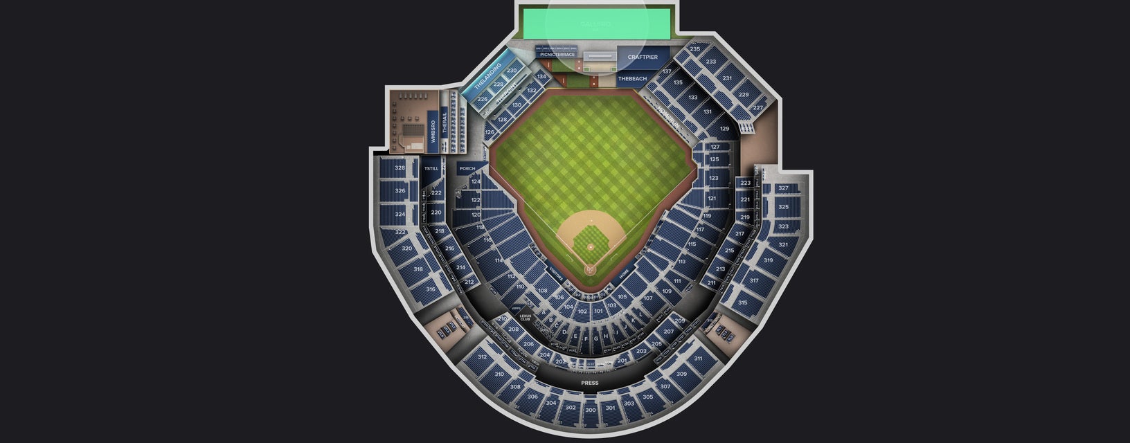 Seat view from Gallagher Square