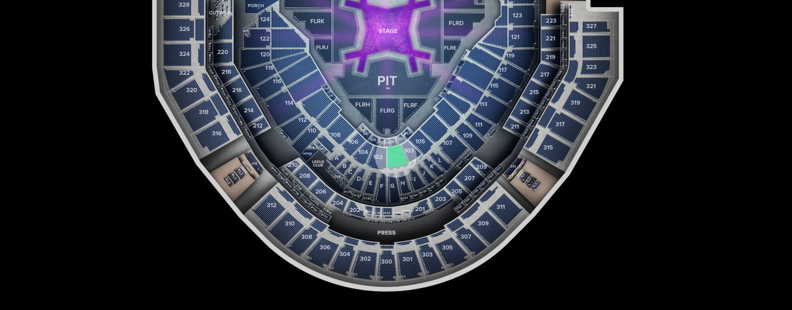 Seat view from Lower
