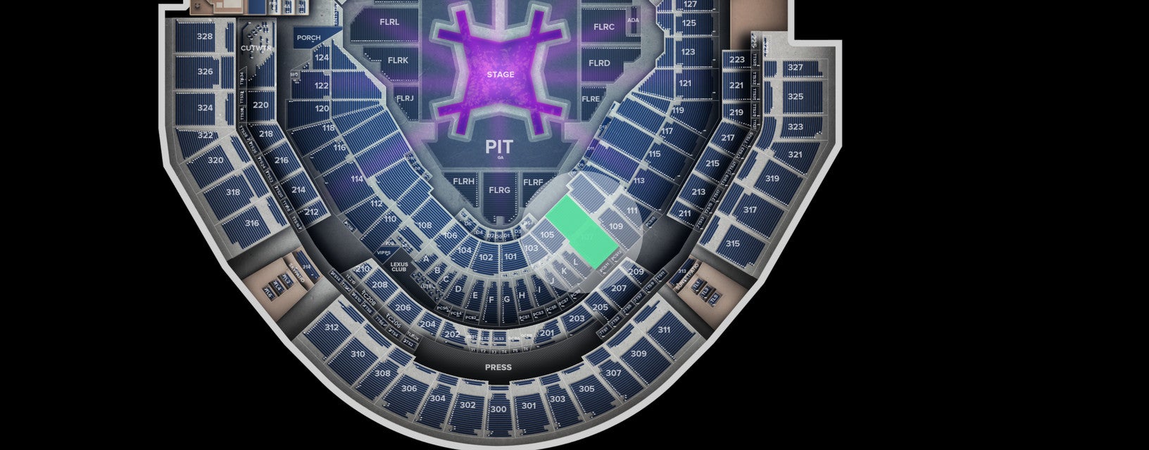 Seat view from Lower